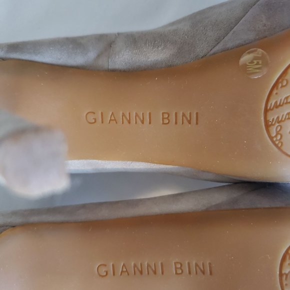 Gianni Bini Women's Suede Leather Platform Stiletto High Heel Pumps, Beige 7.5M - Picture 10 of 13